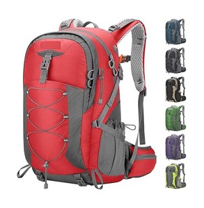 Sac à dos de randonnée, sac à dos de camping, sac à dos de randonnée imperméable 40L avec housse de pluie, sac à dos de voyage léger rouge - Product Image 1