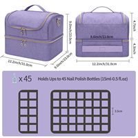 Sac de transport personnalisé pour femmes, 45 flacons, sac de rangement, organiseur de vernis à ongles de voyage