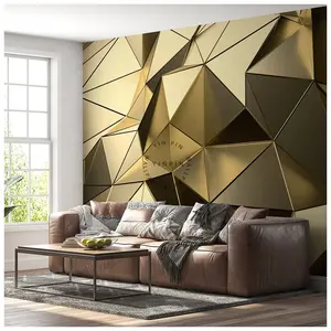 Golden triangle wall papers 3d self adhesive home decoration design