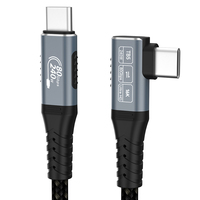 Cable Thunderbolt 5 de Carga Rápida PD240W de Alta Velocidad 80Gbps, Aleación de Aluminio Tipo-C, Conductor de Cobre Puro, Banco de Energía para Computadora