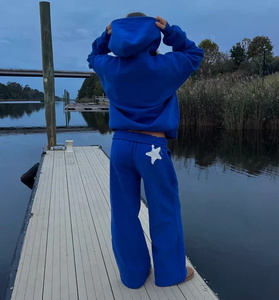 Wholesale High Quality Custom 2 Piece Set 500 GSM Cotton Baggy <b>Fleece</b> Oversized Hoodies <b>Jogger</b> Set Tracksuit <b>women</b> Sweatsuit - Product Image 2