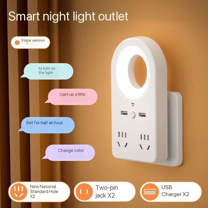 Luz Nocturna Inteligente con Control por Voz 906