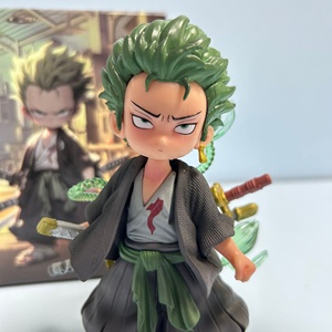 Figurines One Piece GK Model 15cm Q-version <span class=keywords><strong>Roronoa</strong></span> Zoro en gros, modèle de bureau mignon, petite <span class=keywords><strong>figurine</strong></span> Solon - Product Image 2