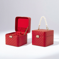 Boîtes rigides en cuir PU haut de gamme de grande taille avec poignées à nœuds et serrures, emballage élégant en papier pour bijoux et lunettes