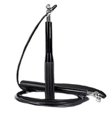 Corde à sauter rapide en alliage d'aluminium avec poignée en plastique, logo personnalisé, fil d'acier, roulement à billes, réglable, durable, haute qualité, pour la gym