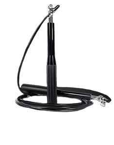 เชือกกระโดดแบบปรับได้พร้อมด้ามจับอะลูมิเนียมพิมพ์โลโก้ได้ ลูกปืนเหล็ก สายเหล็ก สำหรับออกกำลังกาย ครอสฟิต มวย และฟิตเนส - Product Image 2