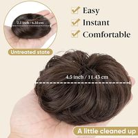 Extensions de cheveux synthétiques bouclés en forme de chignon, postiche queue de cheval, fibre haute température, 60g, portable, bande élastique flexible, blond