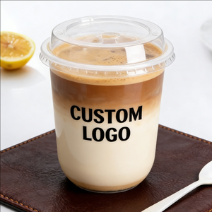 Gobelets à café en plastique jetables avec couvercles, luxe, à emporter, logo personnalisé imprimé pour les cafés, 12oz, 16oz, 20oz - Product Image 2