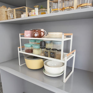Organizador de Estantes para Despensa de Cocina, Estante de Almacenamiento Metálico para Encimera, Organizador de Estantes Apilables - Product Image 3