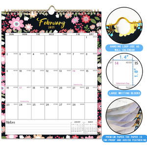 ปฏิทินผนังภาษาอังกฤษ 18 เดือน การนําเสนอรายละเดือน การนับถอยหลังและวันหยุด ที่เตือนกระดาษโน๊ตแพด วางแผน กระดาษโน๊ตแพด โฮมออฟฟิศ Deco - Product Image 4