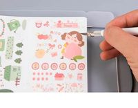 Autocollants réutilisables pour le rangement, pour les amateurs de clip art, personnalisés, de style mode, pour journaux élégants et livres d'autocollants divertissants