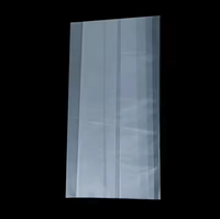 Sac plat en PE transparent réutilisable avec soufflet et fond plat, thermoscellable, avec logo personnalisé pour l'emballage et le stockage alimentaire
