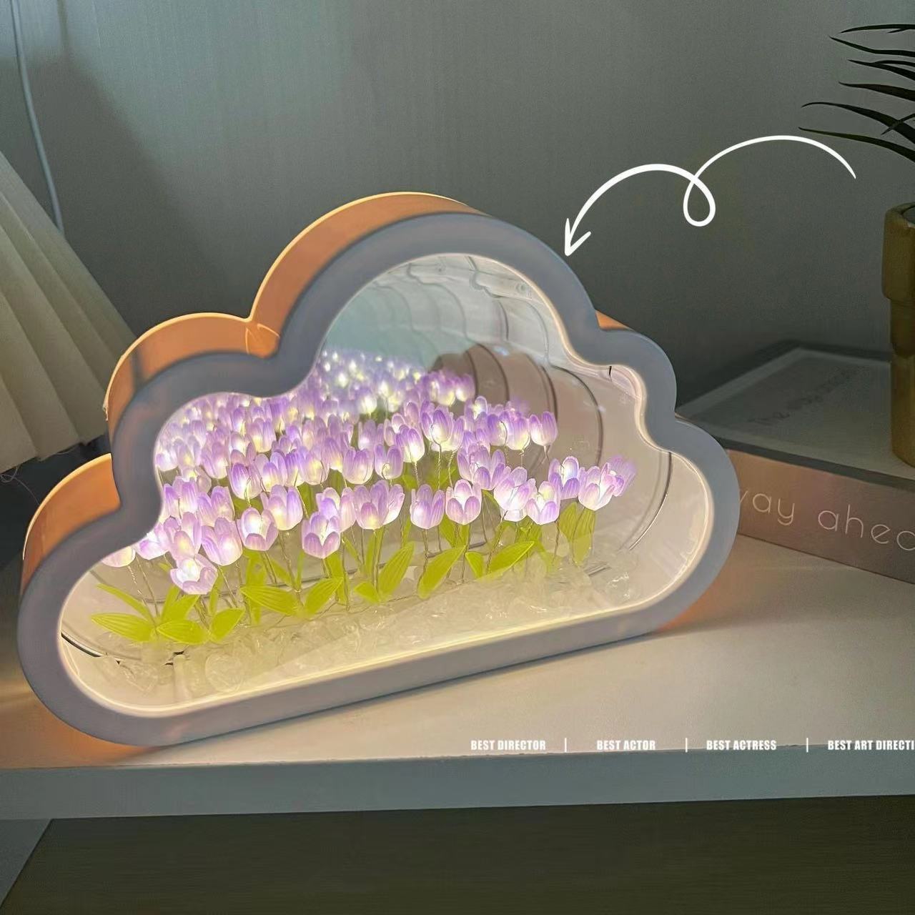 Cloud Tulip Night Light - Purple