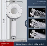 Ensemble de douche murale ABS surpuissante à fonction massage, avec pommeau de douche rond à économie d'eau, vente en gros du fabricant