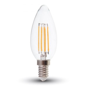 Ampoule LED V-Tac en forme de bougie 4W E14 2700K Blanc chaud Base en verre Durée de vie 25000H Certifiée CE - Product Image 5