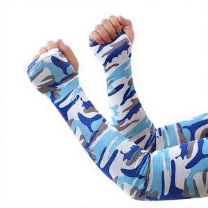 Manchons de cyclisme camouflage en Spandex et Polyester unisexe, protection anti-UV, coupe-vent, compression sportive pour adulte, personnalisables - Product Image 1