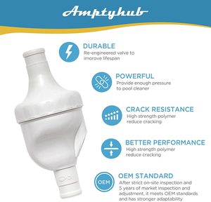 9-100-1200 en plastique Blanc Partie Remplacement pour <span class=keywords><strong>Polaris</strong></span> 360 En-Ligne Arrière Up Valve Nettoyeur de Piscine Pas Ajustement <span class=keywords><strong>Polaris</strong></span> <span class=keywords><strong>280</strong></span> - Product Image 2