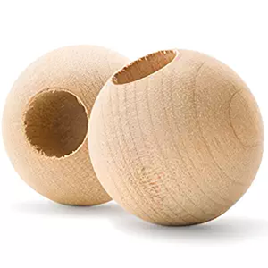 Bolas <span class=keywords><strong>de</strong></span> <span class=keywords><strong>Madera</strong></span> Natural con Orificio, Diámetro Personalizado para Juguetes Montessori y Decoración del Hogar, Acabado Certificado FSC para Proyectos <span class=keywords><strong>de</strong></span> Bricolaje - Product Image 2