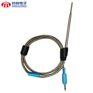 Food Meat NTC Thermistor Temperature Sensor Stainless Steel Probe Sensor with 3.5 Metal Jack Connector