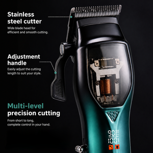 Kit <span class=keywords><strong>de</strong></span> Afeitado Profesional Inalámbrico <span class=keywords><strong>de</strong></span> Alta Velocidad con Motor <span class=keywords><strong>de</strong></span> Rotor Externo, Cortadora <span class=keywords><strong>de</strong></span> Pelo, Recortadora <span class=keywords><strong>de</strong></span> Precisión y Afeitadora Eléctrica para Hombres - Product Image 2