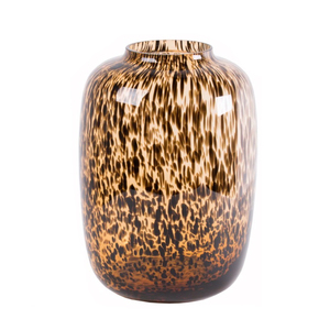 Colpo a mano Vintage ambra nero Design unico moderna casa decorativa leopardo rotonda grande fiore <span class=keywords><strong>vaso</strong></span> di vetro - Product Image 2