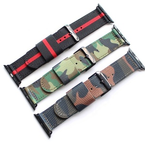 <span class=keywords><strong>Correa</strong></span> de nailon para reloj inteligente <span class=keywords><strong>Apple</strong></span>, repuesto de <span class=keywords><strong>camuflaje</strong></span> personalizado de alta calidad, 2 piezas - Product Image 5