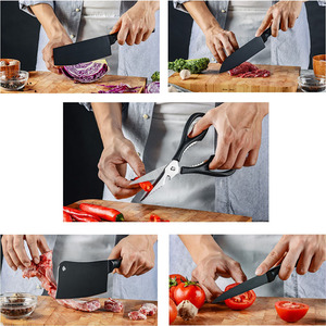 <span class=keywords><strong>Set</strong></span> di <span class=keywords><strong>coltelli</strong></span> da <span class=keywords><strong>Chef</strong></span> professionale in acciaio inox ad alto tenore di carbonio 6 pezzi con blocco - Product Image 6