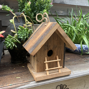 Bluebird Hummingbird Garden Bird House Casa colgante <span class=keywords><strong>de</strong></span> madera <span class=keywords><strong>para</strong></span> mascotas <span class=keywords><strong>para</strong></span> liquidación exterior Atractivo <span class=keywords><strong>para</strong></span> pájaros salvajes - Product Image 4