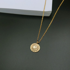 Collares de Plata de Ley <span class=keywords><strong>925</strong></span> en Oferta, Collares con Colgante Redondo de Sol y Luna, Collares de Clavícula para Mujeres y Niñas - Product Image 6