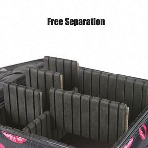 Sac de rangement cosmétique portable professionnel, multifonctionnel, sac de maquillage amovible pour les voyages, trousse de beauté avec logo personnalisé - Product Image 3