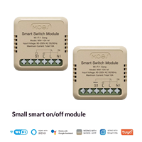 Mini-interrupteur intelligent WiFi Smart Life Graffiti pour maison connectée, contrôle à distance via application Android, fonction de minuterie marche/arrêt, module compact IPS