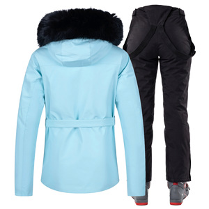 Combinaison de <span class=keywords><strong>ski</strong></span> pour femme, nouveau style, à capuche, fermeture éclair, imperméable, résistante à l'usure, coupe-vent, en fibre de polyester, doublure en graphène, pour l'extérieur - Product Image 4