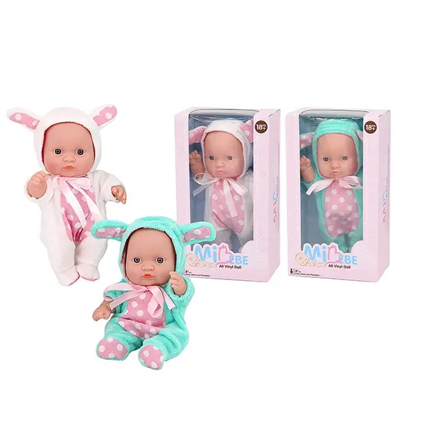 New item wowtopfun toys 8 inch dolls baby all full body solid silicone vinyl reborn doll cute animal doll