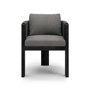 Ensemble de salle à manger moderne en teck pour l'extérieur avec cordage, comprenant une table et des chaises pour jardin ou mobilier de sous-sol - Product Image 2