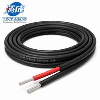 Câble solaire flexible CE homologué pour usage industriel, double cœur 2C 4mm 6mm, isolé XLPO, Pv1-f DC IP67, pour appareils électroménagers et construction