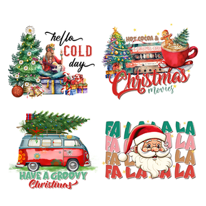 Transferts DTF personnalisés, autocollants de Noël, designs de <span class=keywords><strong>transfert</strong></span> thermique DTF prêts à être pressés, impression à l'écran pour t-shirt - Product Image 2