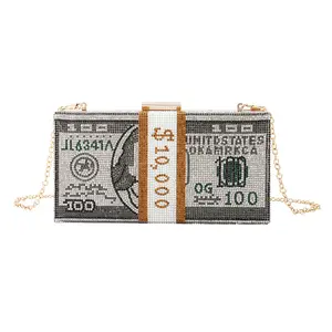 Diomo — sac à main de luxe avec chaîne en or, pochette de soirée en diamant d'une fête, bourse d'argent, nouvelle collection, 2020