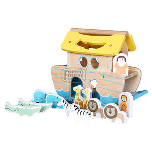 Mainan Kapal Kayu Ramah Lingkungan dari Kayu Lapis MDF Edukatif Kapal Nuh Mainan Kayu untuk Bayi - Product Image 1