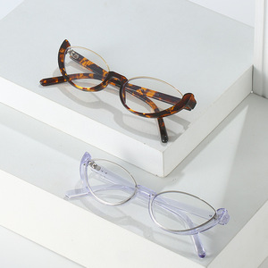 Venta caliente logotipo personalizado claro medio marco <span class=keywords><strong>gafas</strong></span> de ojo de gato moda china <span class=keywords><strong>gafas</strong></span> <span class=keywords><strong>con</strong></span> lentes para damas - Product Image 2