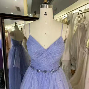 Vestido de fiesta Vestido de parte de cumpleaños Mangas cortas Shinny Lace up Back - Product Image 3