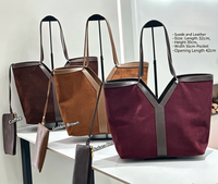 Sac fourre-tout à bandoulière pour femme en cuir véritable, couleur unie, design tendance, grande capacité, sacs à main de haute qualité pour dames, vente en gros