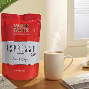 Café Líquido Premium Wild Taste Sin Azúcar, 15ml, Paquete de 8 Sobres, Grado Alimenticio, 0% Humedad, Sabor Suave, Café Instantáneo - Product Image 1