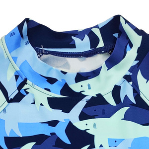 Maillot de bain pour enfants à manches longues et col rond personnalisé, vêtements de plage, séchage rapide, maillot de bain pour garçons pour la plage et la piscine - Product Image 5