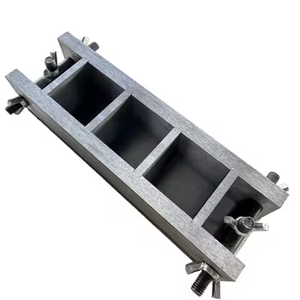 תבנית בדיקת בטון תלת-גופית 50x50x50 מפלדה יצוקה וברזל יצוק - Product Image 1