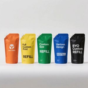 Custom Plastic Pouch With Spout Clear Stand up Pouch Body Scrub Packaging <b>Bags</b> With Logo - Product Image 5