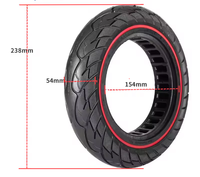 Pneu en caoutchouc massif 60/70-7 10x2.5 avec anneau de couleur, anti-crevaison et absorption des chocs pour trottinette électrique Xiaomi Mi4 Pro