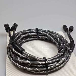 <b>Car</b> <b>Amplifier</b> Dual Channel RCA Audio Cable Black Braided Outer Layer 1m to 2RCA - Product Image 5