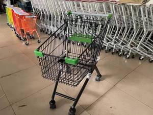Directo de fábrica Popular 80L Supermercado Carrito de compras Estilo profesional Chapado en zinc a un precio inmejorable - Product Image 5