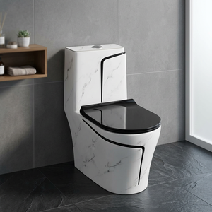 WC monobloc en céramique couleur personnalisée, à chasse directe, à sortie verticale, pour projets hôteliers - Product Image 6