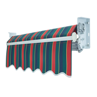 Auvent de balcon, terrasse, patio, villa, personnalisable, 5 m, rétractable, en alliage d'aluminium moderne, anti-UV, revêtement en polyester PVDF, imperméable
